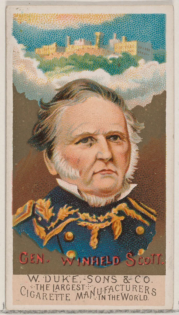 General Winfield Scott, from the series Great Americans (N76) for Duke brand cigarettes — W. Duke, Sons & Co.