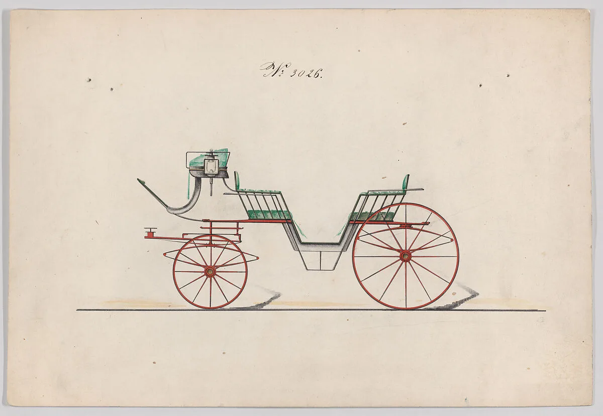 Design for 6 seat Phaeton, no. 3026 — Brewster & Co.