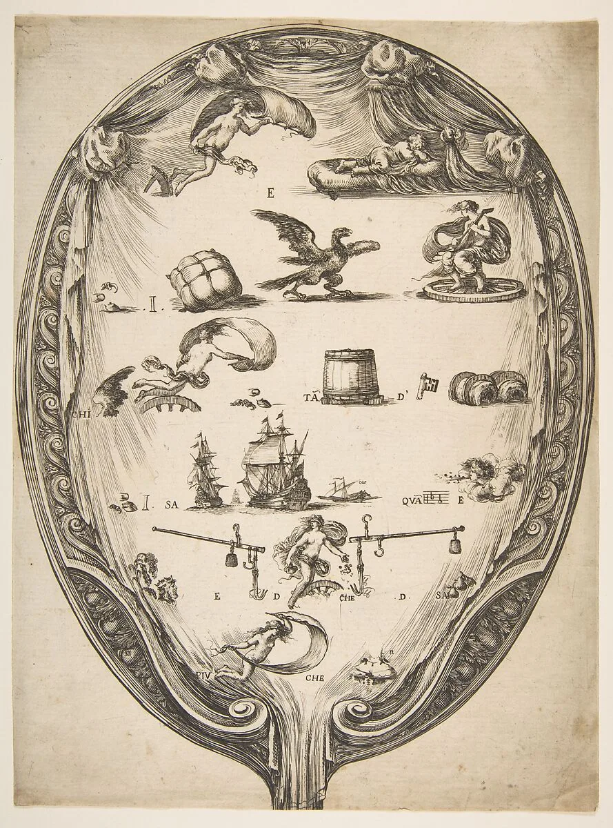Screen with Rebus of Fortune — Stefano della Bella