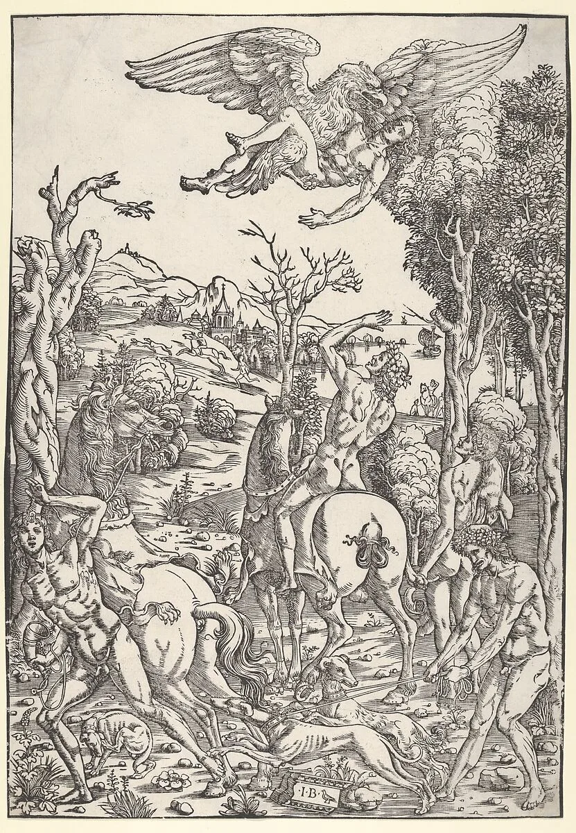 Zeus as an eagle, abducting Ganymede — Giovanni Battista Palumba