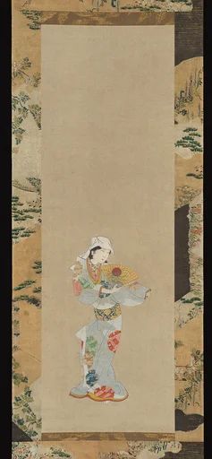 舞妓図|Dancer with a Fan