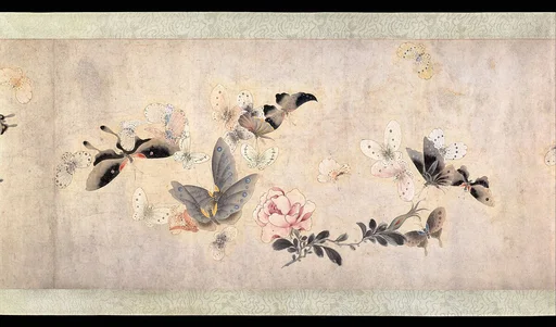 清 佚名 傳馬荃 花蝶圖 卷|Flowers and Butterflies