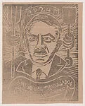 Portrait of General Calles, presidential candidate, from the newspaper 'El Machete', — Xavier Guerrero