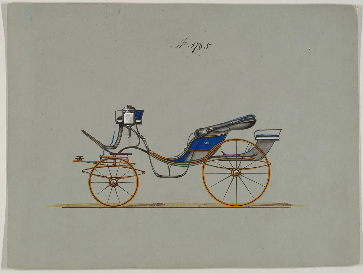 Design for Cabriolet or Victoria, no. 3785 — Brewster & Co.