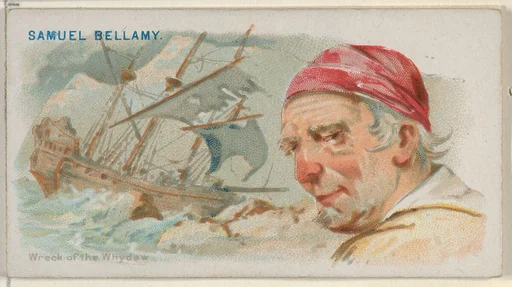 Samuel Bellamy, Wreck of the Whydah, from the Pirates of the Spanish Main series (N19) for Allen & Ginter Cigarettes