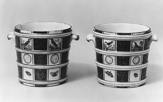 Pair of glass coolers — Tournai