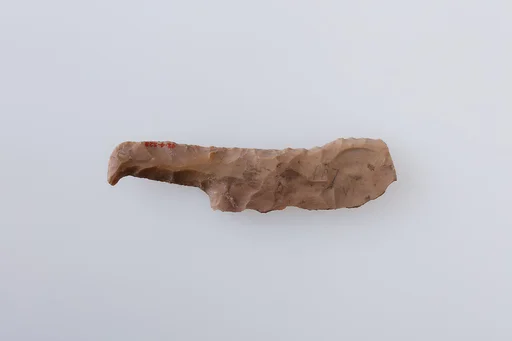 Bifacial knife with hooked handle
