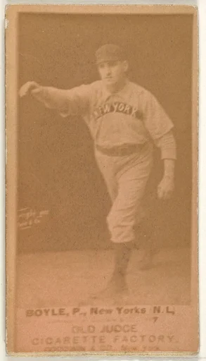 Boyle, Pitcher, New York, from the Old Judge series (N172) for Old Judge Cigarettes