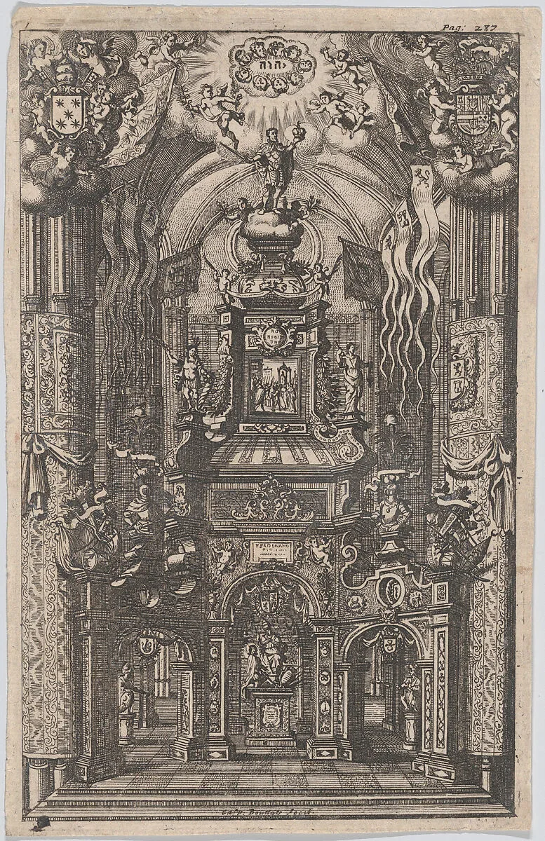 Catafalque for Ferdinand, from an unidentified book — Gaspar Bouttats