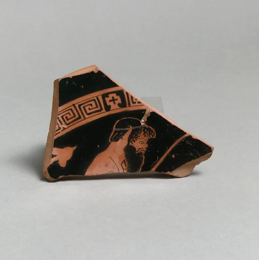 Fragment of a terracotta kylix (drinking cup)