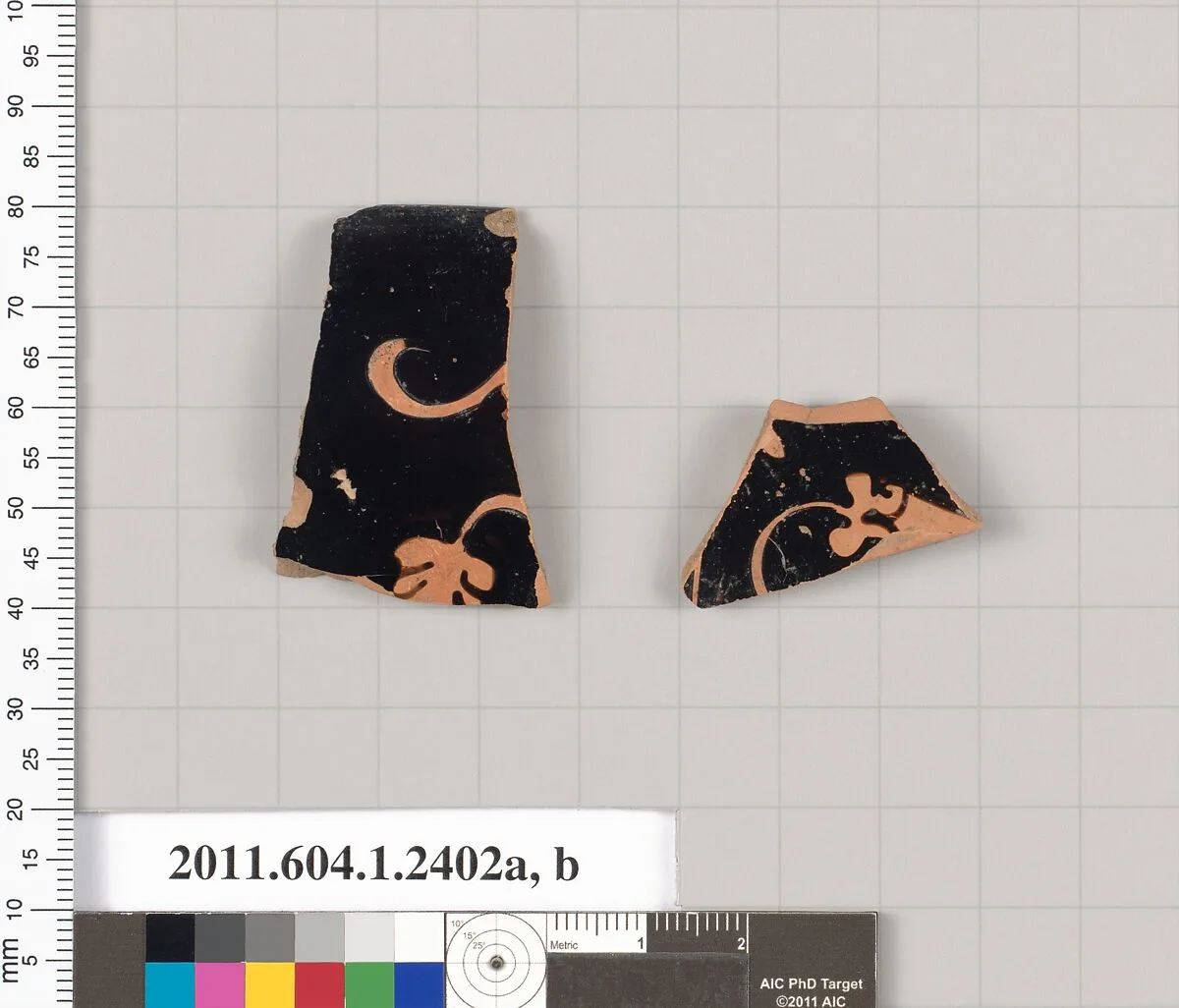 Terracotta fragments of a kylix (drinking cup) — Unknown