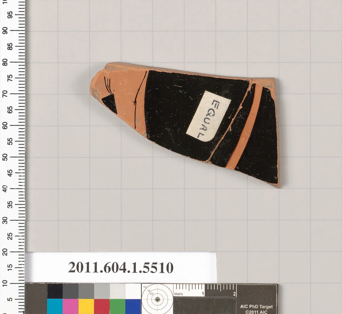 Terracotta fragment of a kylix (drinking cup) — Unknown