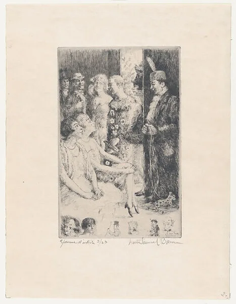 Costume Party with Clowns — Louis Samuel Brun