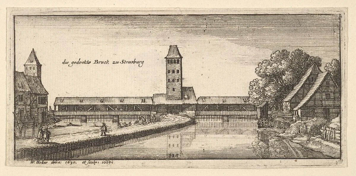 Strasbourg, from "German Views" — Wenceslaus Hollar