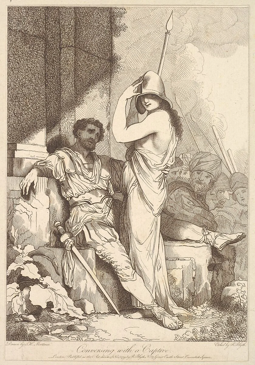 Conversing with a Captive — Robert Blyth|John Hamilton Mortimer