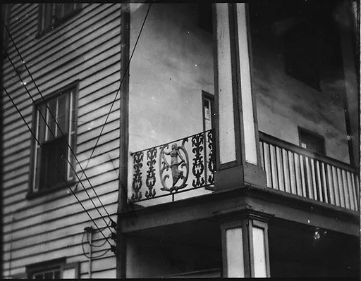 [Second Floor Cast-Iron Balcony Trim, Southeastern U.S.]