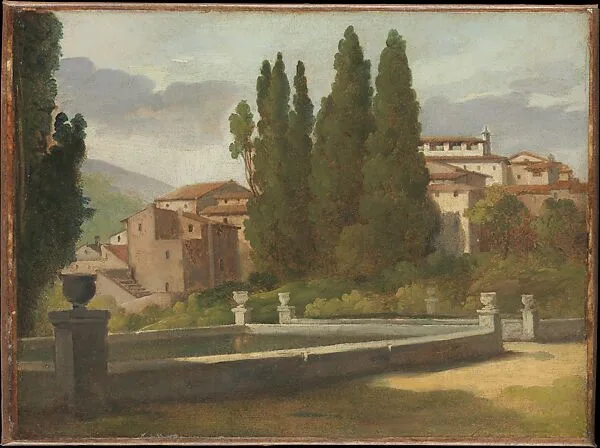 View in the Gardens of the Villa d'Este — Léon Pallière
