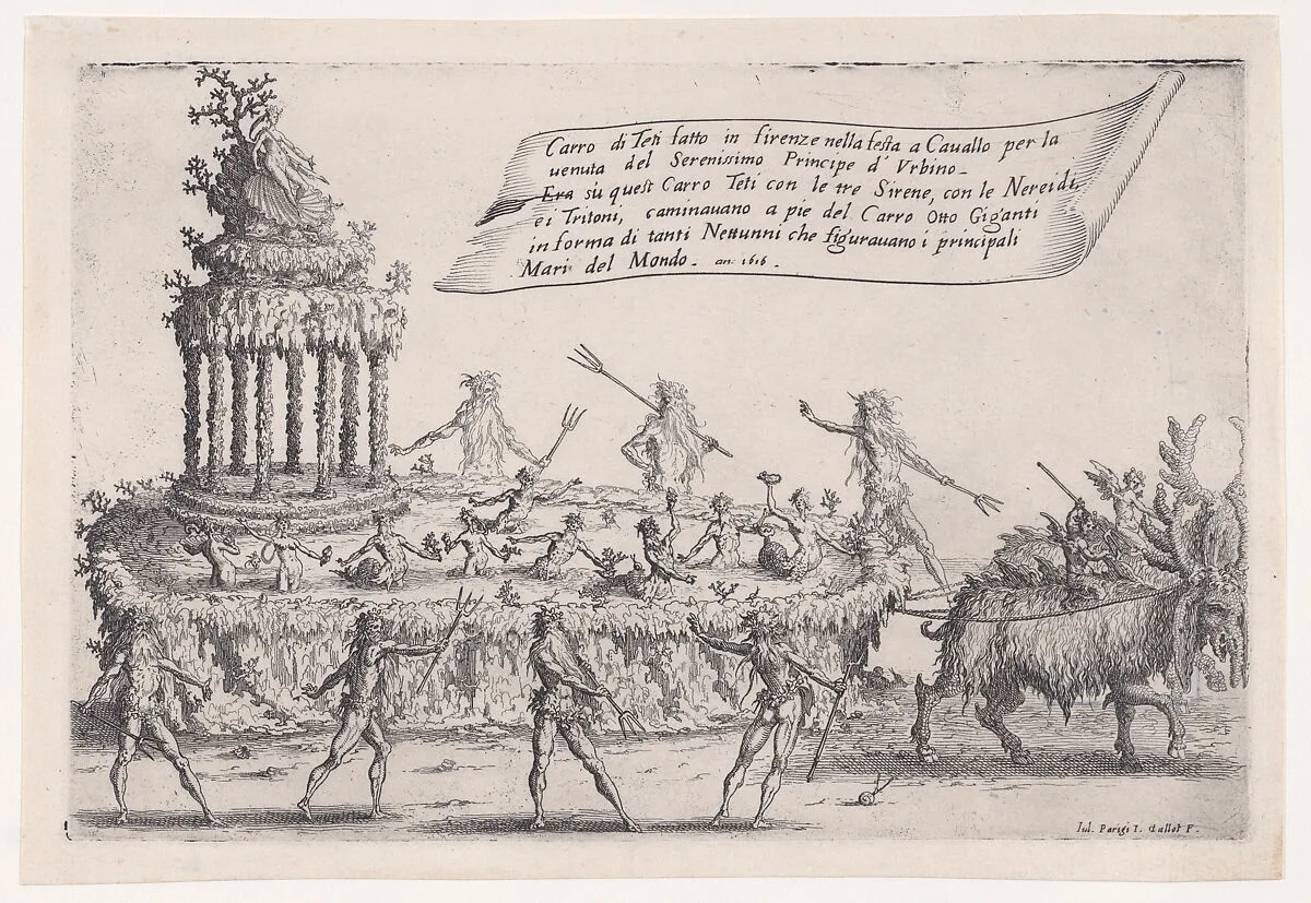 Le Char de Thétis (The Chariot of Thetis), from Guerre de Beauté (Guerra di Bellezza) (War of Beauty) — Jacques Callot|Giulio Parigi
