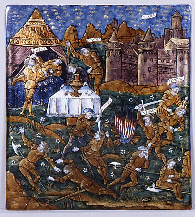 Nisus and Euryalus Surprise the Rutuli in their Camp (Aeneid, Book IX) — Master of the Aeneid