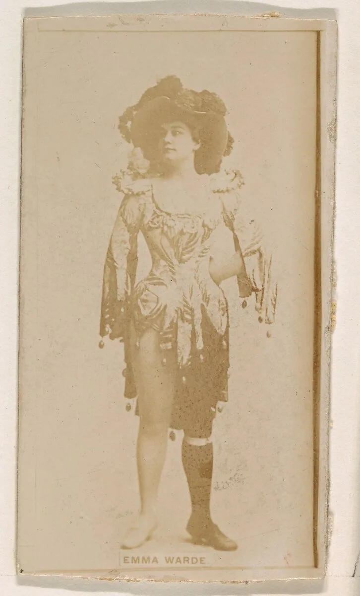 Emma Warde, from the Actresses series (N245) issued by Kinney Brothers to promote Sweet Caporal Cigarettes — Kinney Brothers Tobacco Company