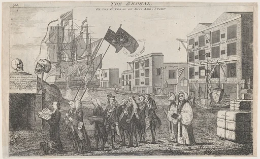 The Repeal, or the Funeral of Miss Ame - Stamp