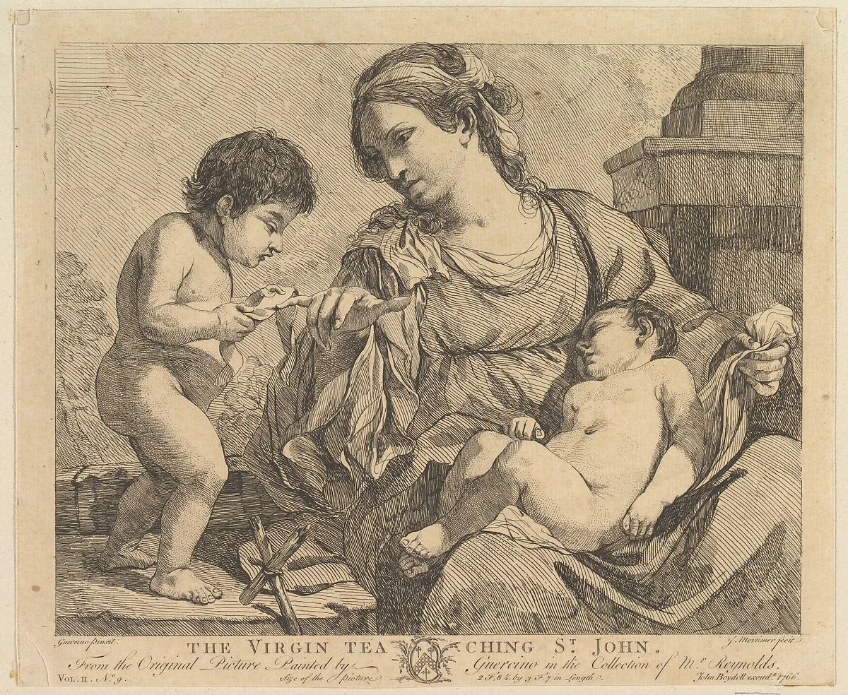 The Virgin Teaching St. John — John Hamilton Mortimer|Guercino (Giovanni Francesco Barbieri)|John Boydell