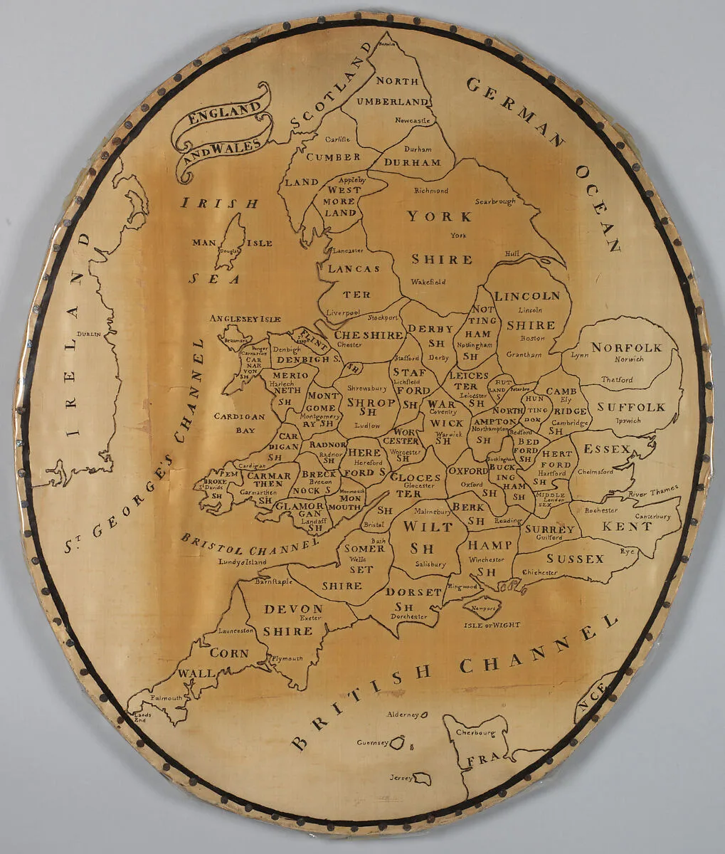 Embroidered map sampler — Unknown