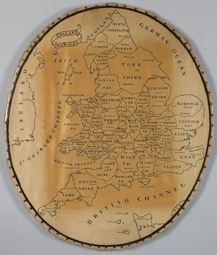 Embroidered map sampler