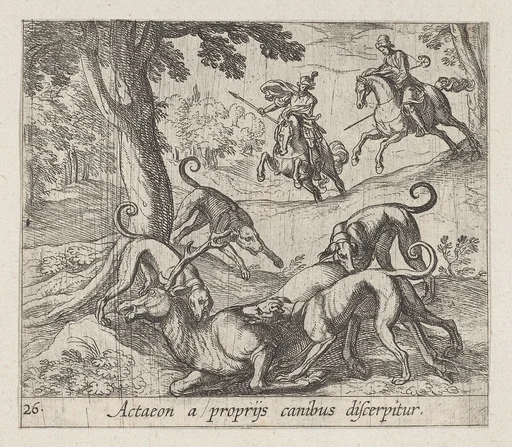 Plate 26: Actaeon Killed by His Dogs (Actaeon a proprÿs canibus discerpitur), from Ovid's 'Metamorphoses'