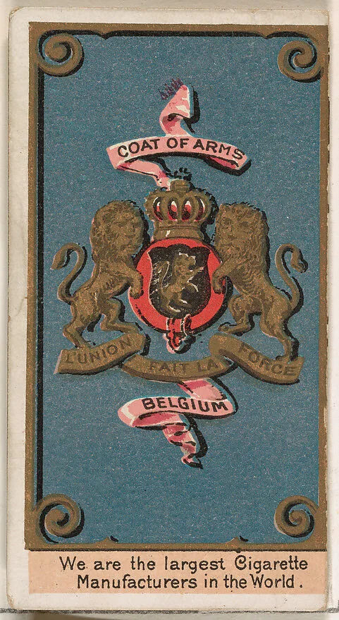 Leopold II, King of Belgium, from the Rulers, Flags, and Coats of Arms series (N126-2) issued by W. Duke, Sons & Co. — W. Duke, Sons & Co.