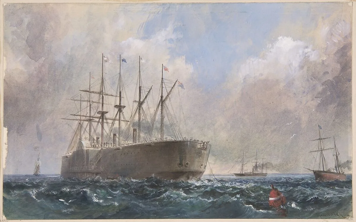 Telegraph Cable Fleet at Sea, 1865 — Robert Charles Dudley