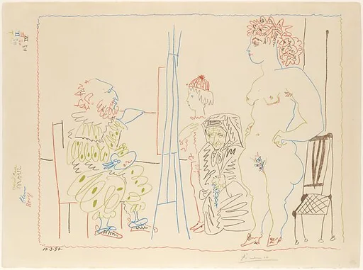 Model and Two Characters