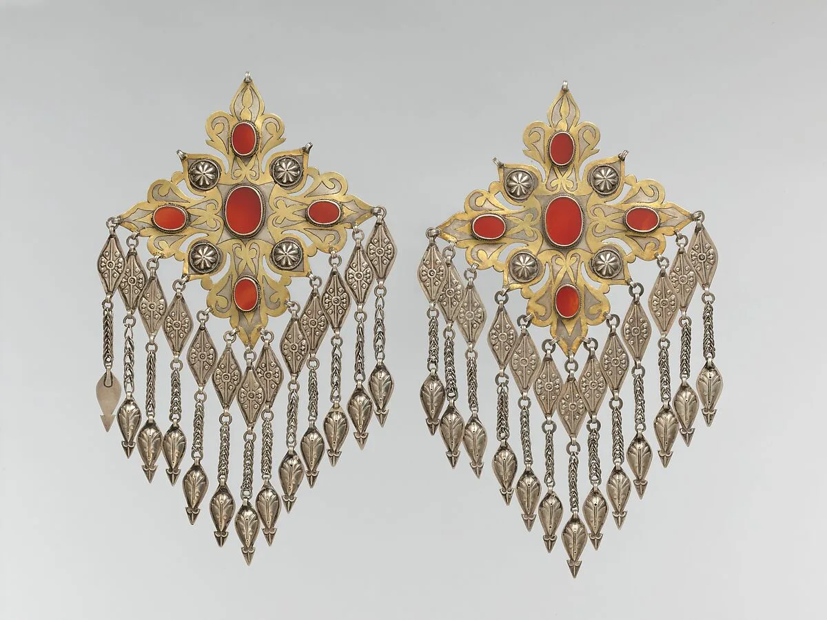 Teke Floral Pectoral Ornament, One of a Pair — Unknown