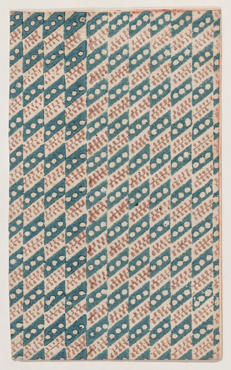 Sheet with overall zigzag pattern — Anonymous