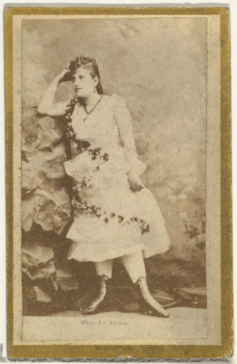 From the Actresses and Celebrities series (N60, Type 2) promoting Little Beauties Cigarettes for Allen & Ginter brand tobacco products — Allen & Ginter