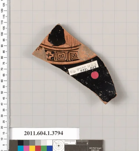 Terracotta fragment of a kylix (drinking cup)