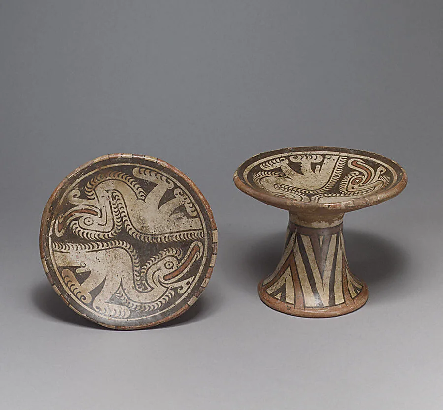 Pair of Pedestal Plates — Unknown