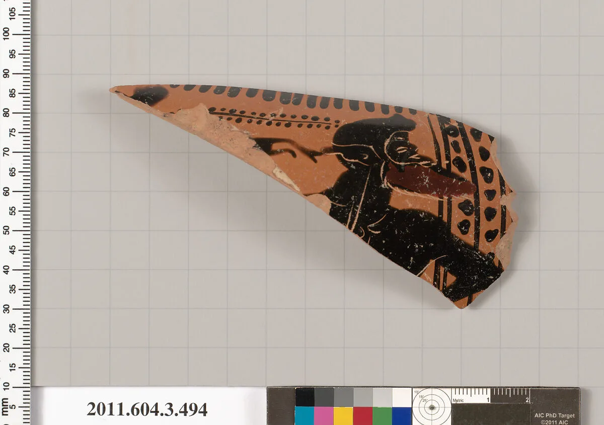 Terracotta fragment of a column-krater (bowl for mixing wine and water) — Unknown
