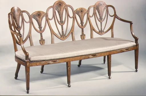 Triple-back chair settee