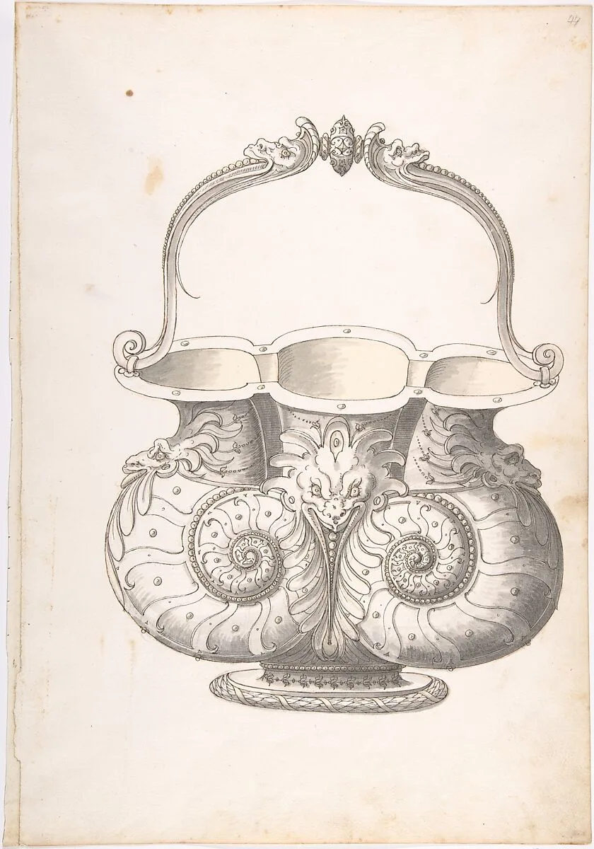Design for a Bucket — Erasmus Hornick|Anonymous, 16th century