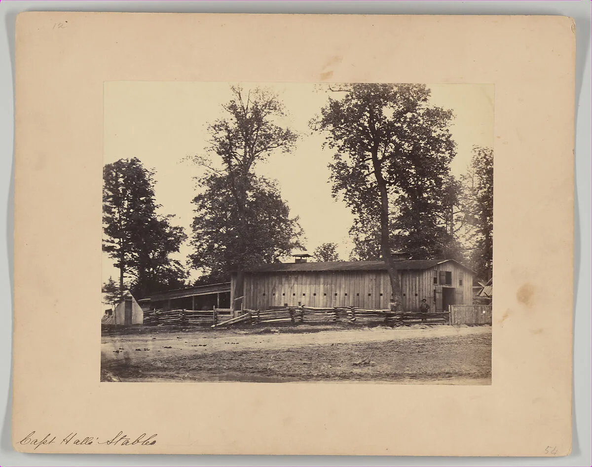 Capt. Hall’s Stables, Camp Nelson, Kentucky — G. W. Foster|F. Glessner
