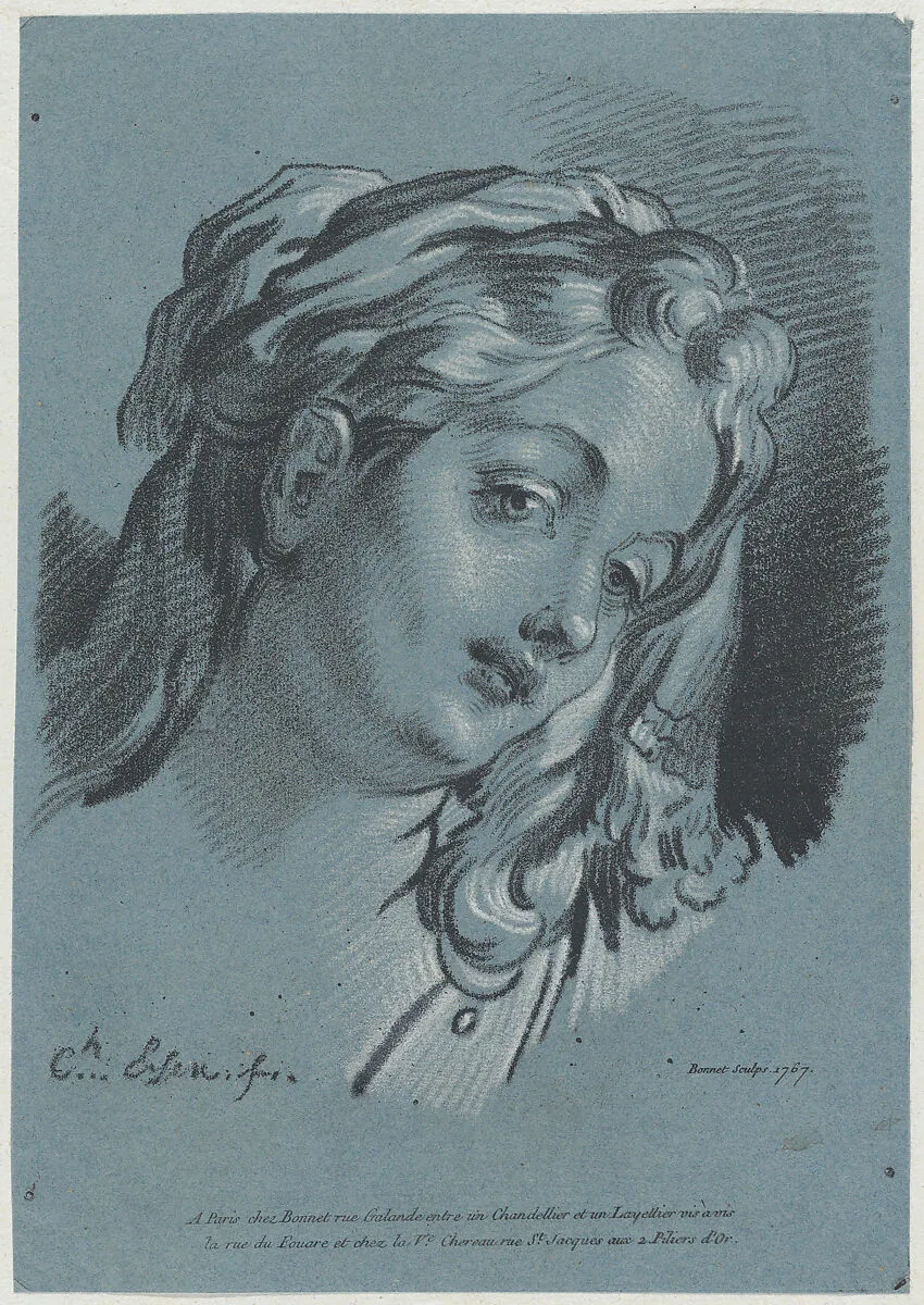 Head of a Woman — Charles Dominique Joseph Eisen|Louis Marin Bonnet