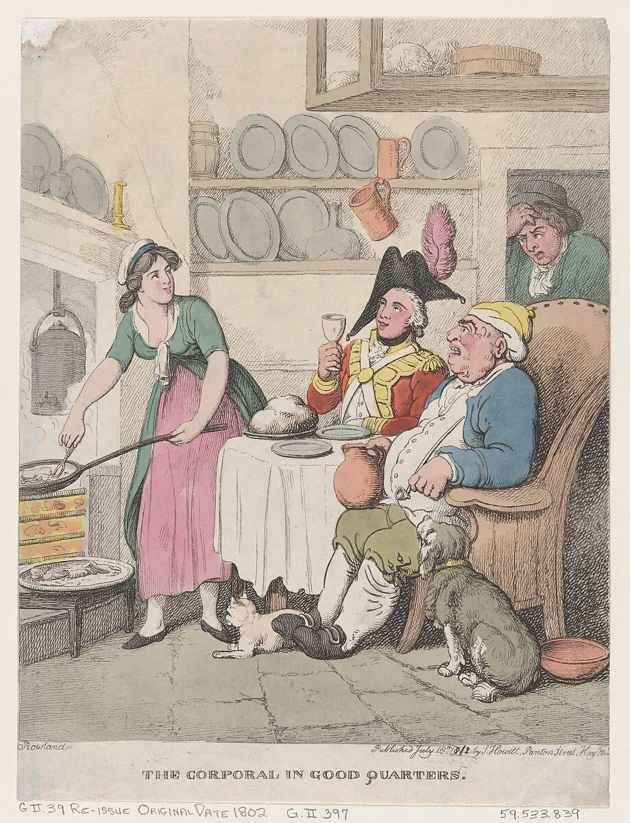 The Corporal in Good Quarters — Thomas Rowlandson