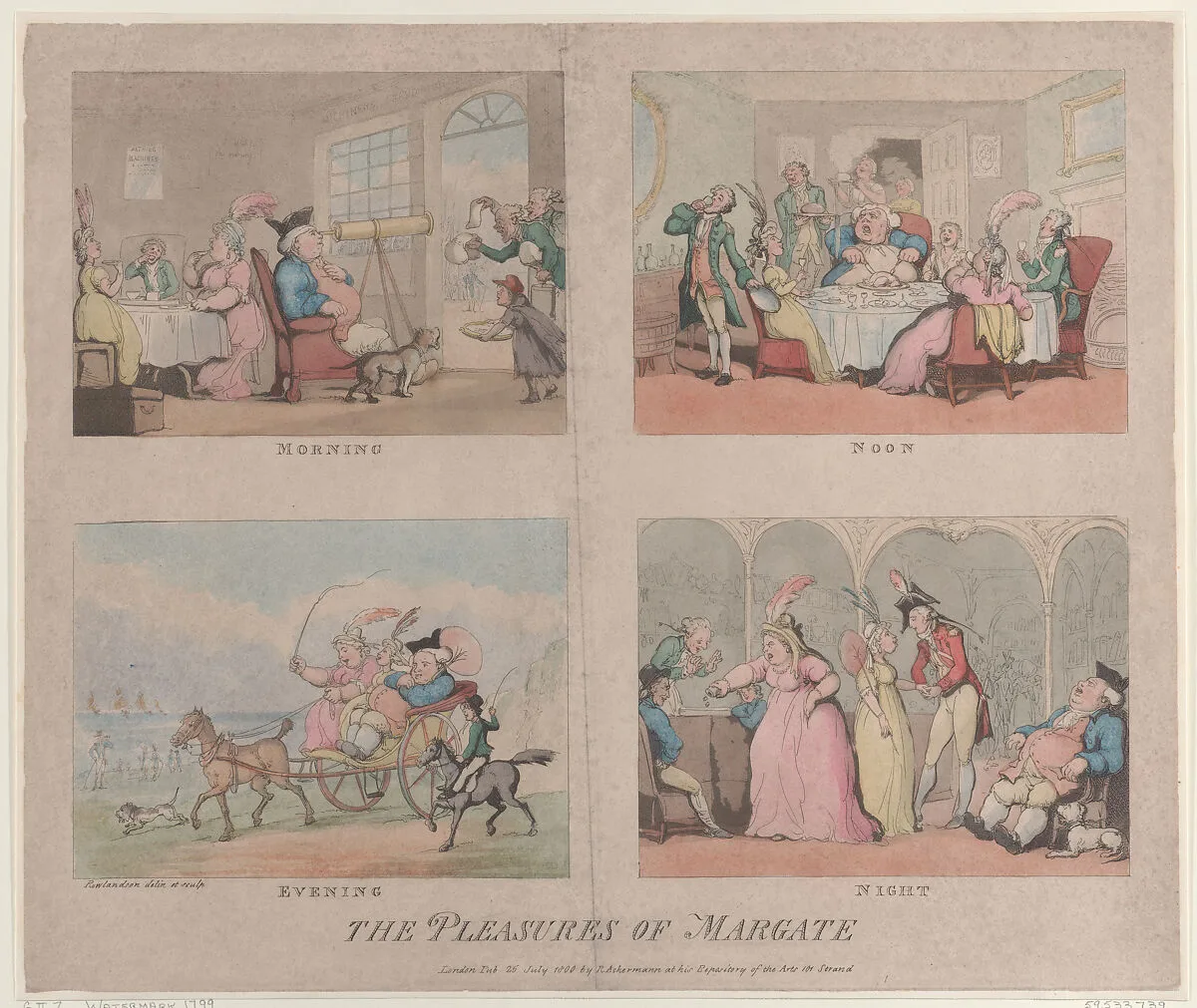 The Pleasures of Margate — Thomas Rowlandson|Rudolph Ackermann, London