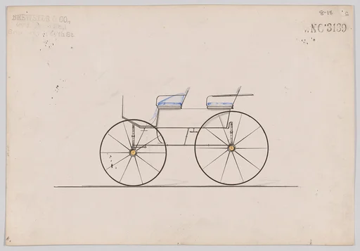 Design for 4 seat Phaeton, no top, no. 3139c