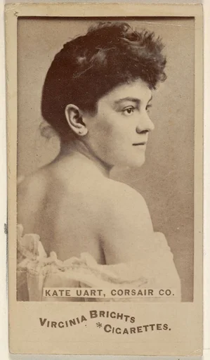 Kate Uart, Corsair Co., from the Actors and Actresses series (N45, Type 6) for Virginia Brights Cigarettes
