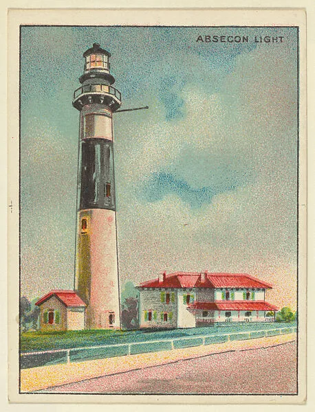 Absecon Light, from the "Lighthouse Series" (T77), issued with Hassan Cigarettes by the American Tobacco Company — American Tobacco Company