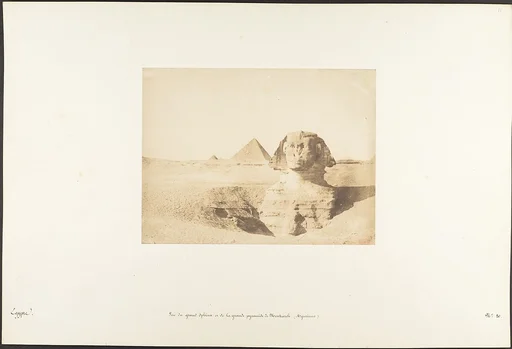 Vue du grand Sphinx et de la grande pyramide de Menkazeh (Mycerinus)