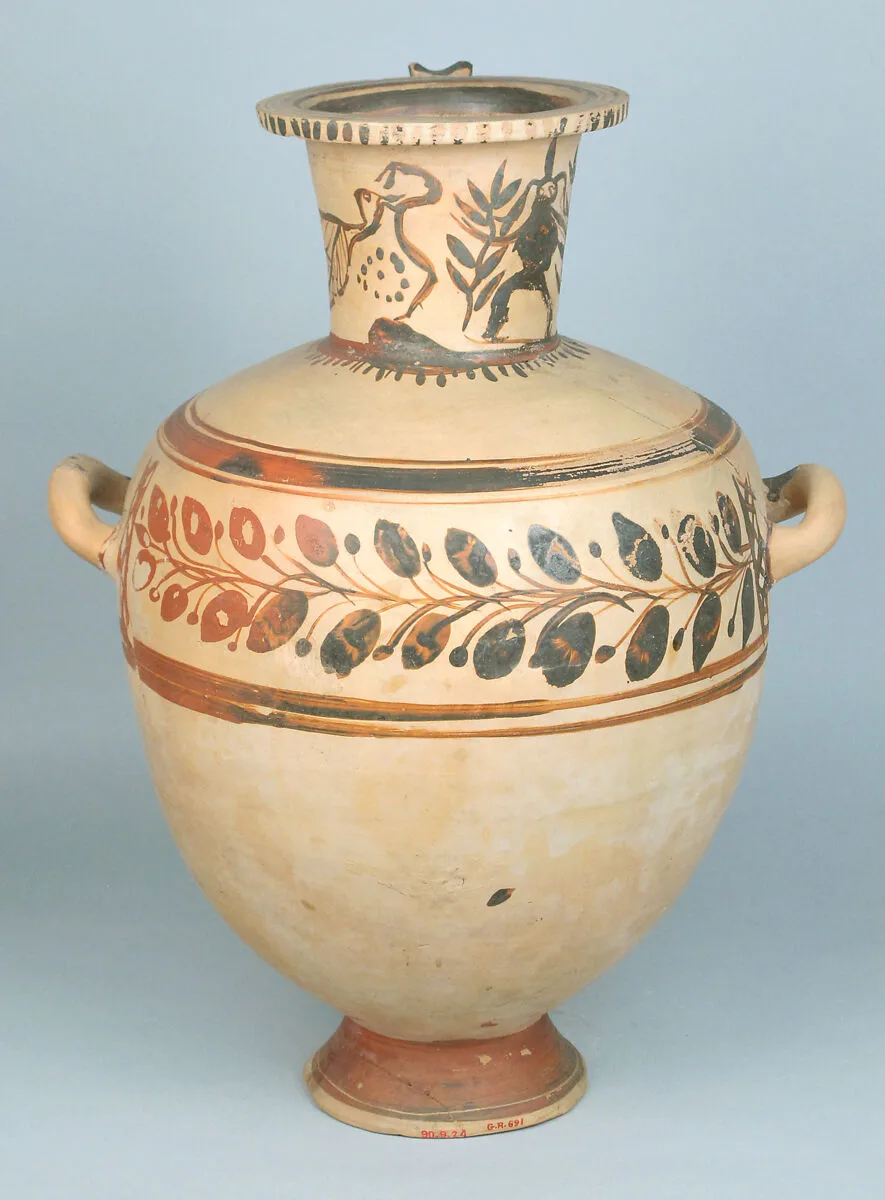 Terracotta Hadra hydria (water jar) — Unknown