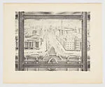A cityscape viewed through a frame: Plate 1 from the portfolio 'Arquitectura Funcional' — Francisco Dosamantes, Mexican|Impresora America|José Sánchez